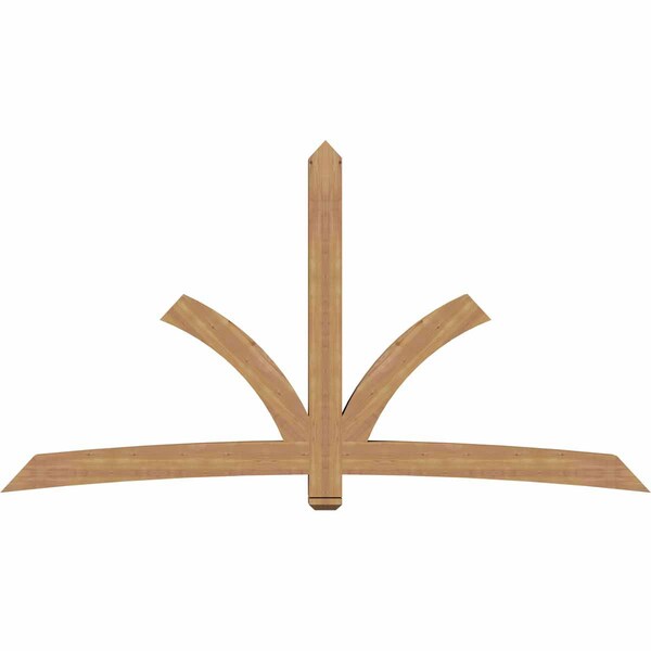 Ekena Millwork Davenport Timber Gable Bracket, Western Red Cedar, 108"W x 58"H x 5 1/2"D x 5 1/2"F, 13/12 Pitch GBW108X58X0606DAV00SWR - main